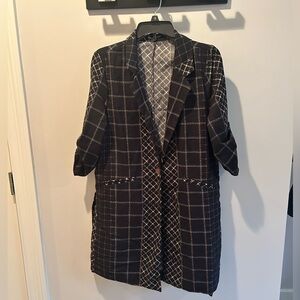 Sweet Rain Black and White Checkered Blazer